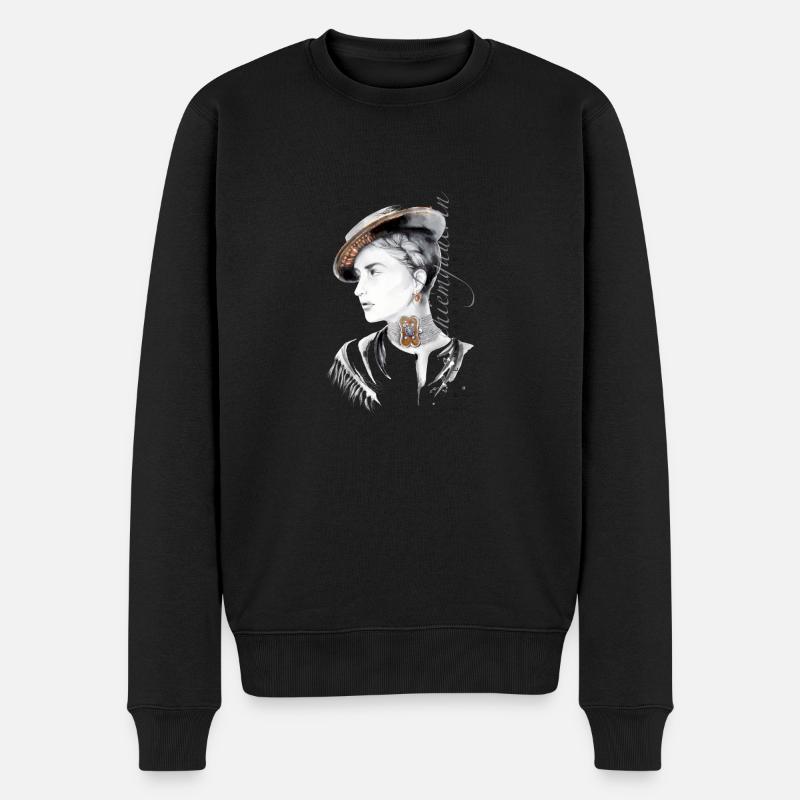 Chiemgauerin - Männer Premium Bio Pullover - Schwarz