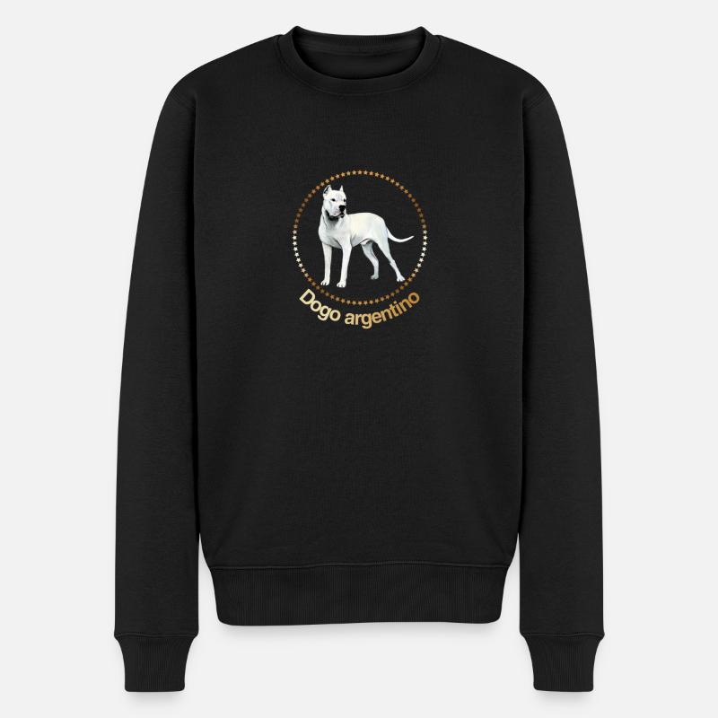 Dibujo Dogo argentino - Männer Premium Bio Pullover - Schwarz