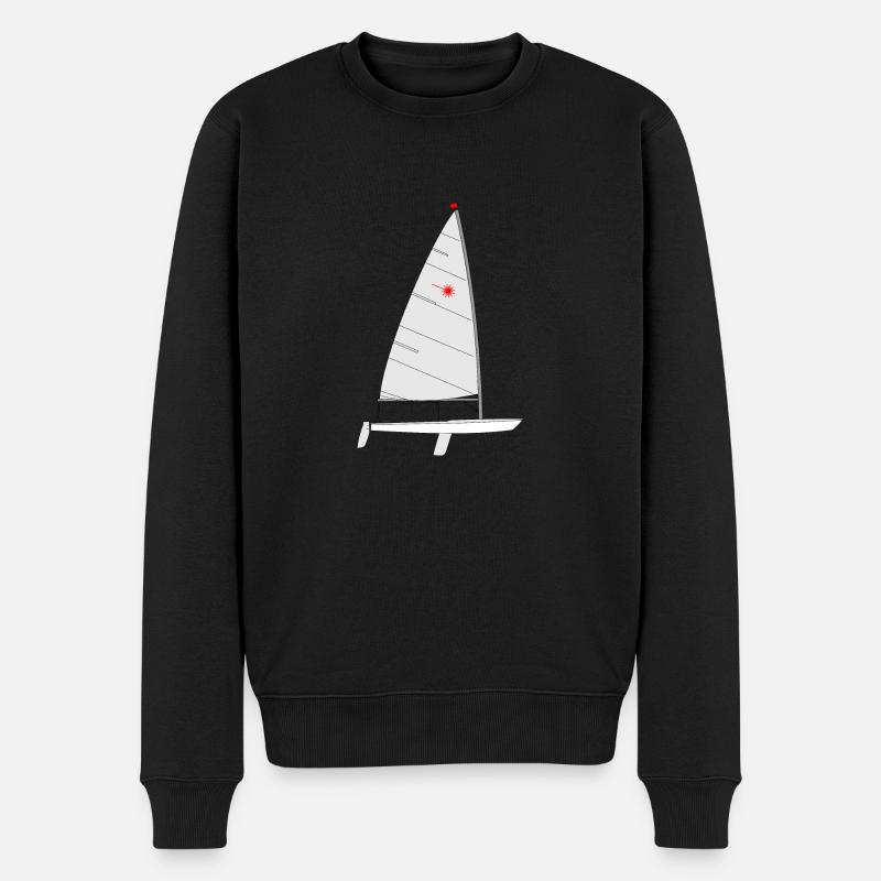 Laser Riss - Männer Premium Bio Pullover - Schwarz