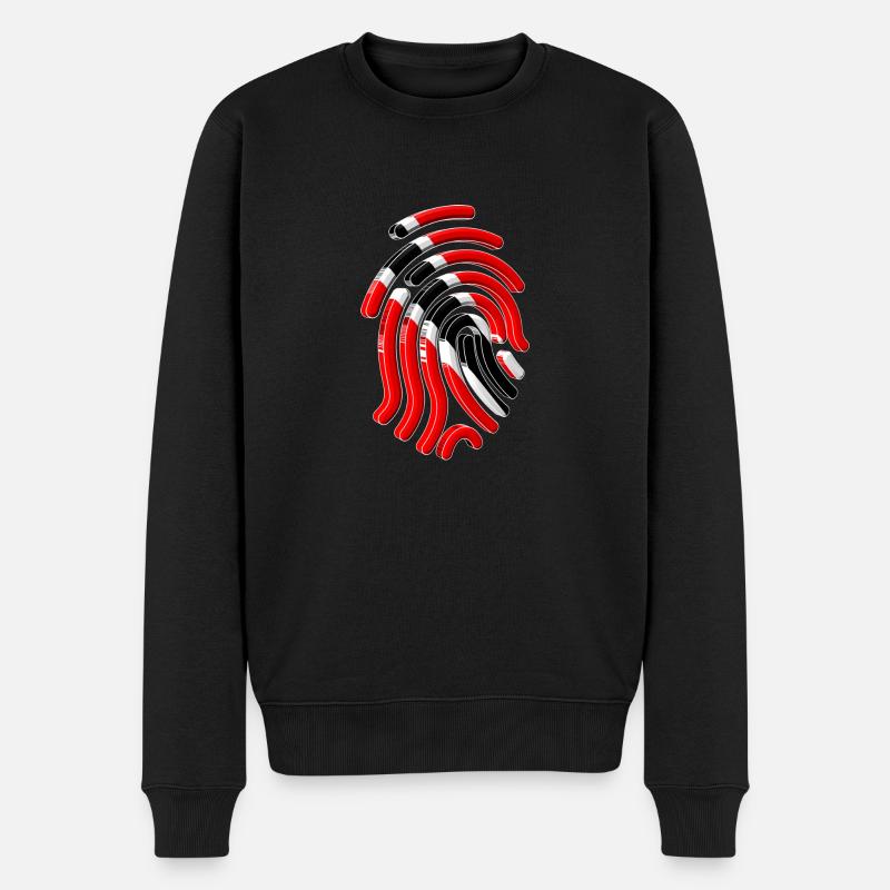 Trinidad-Flagge - Männer Premium Bio Pullover - Schwarz