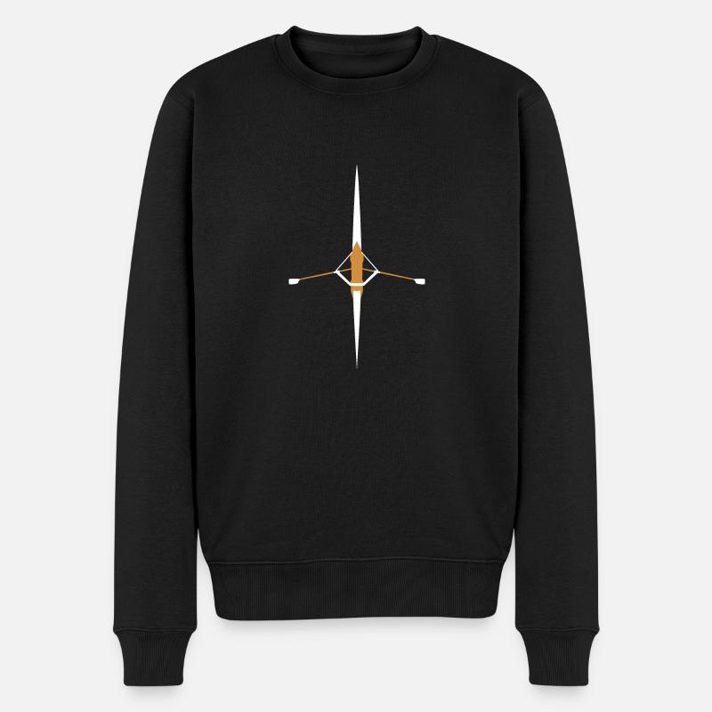 Rudern - Männer Premium Bio Pullover - Schwarz