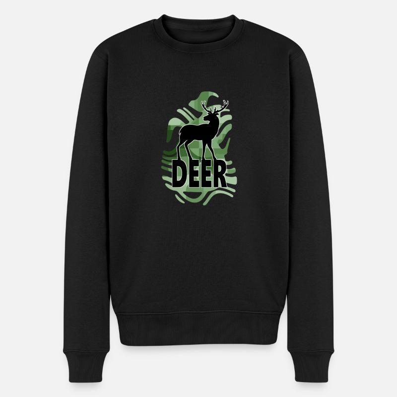 Cerf - Pull Premium bio Homme - noir