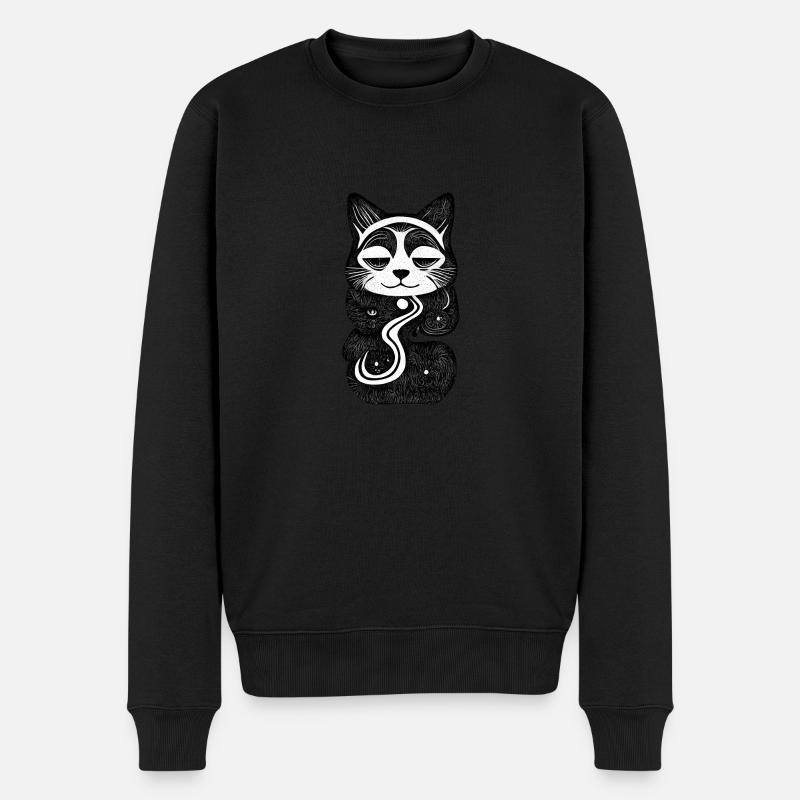 Chat Perché - Pull Premium bio Homme - noir