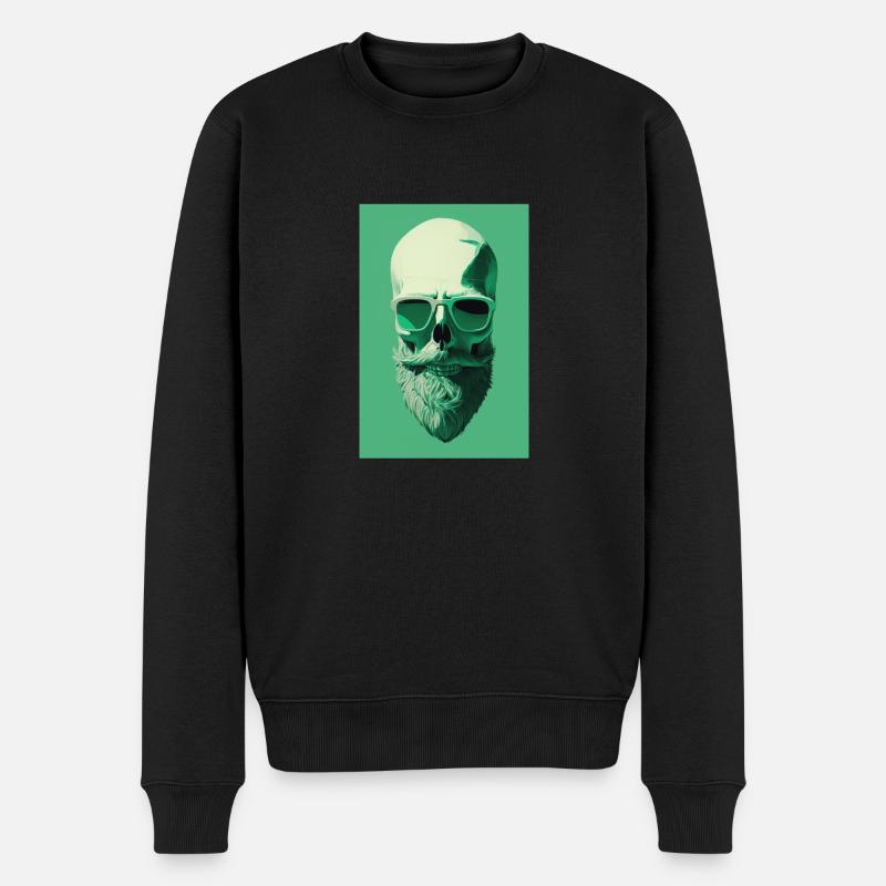 Cool Skull - Männer Premium Bio Pullover - Schwarz