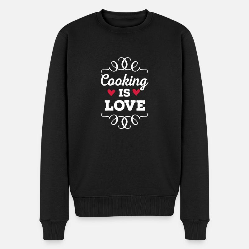 Cuisiner, c’est l’amour - Pull Premium bio Homme - noir