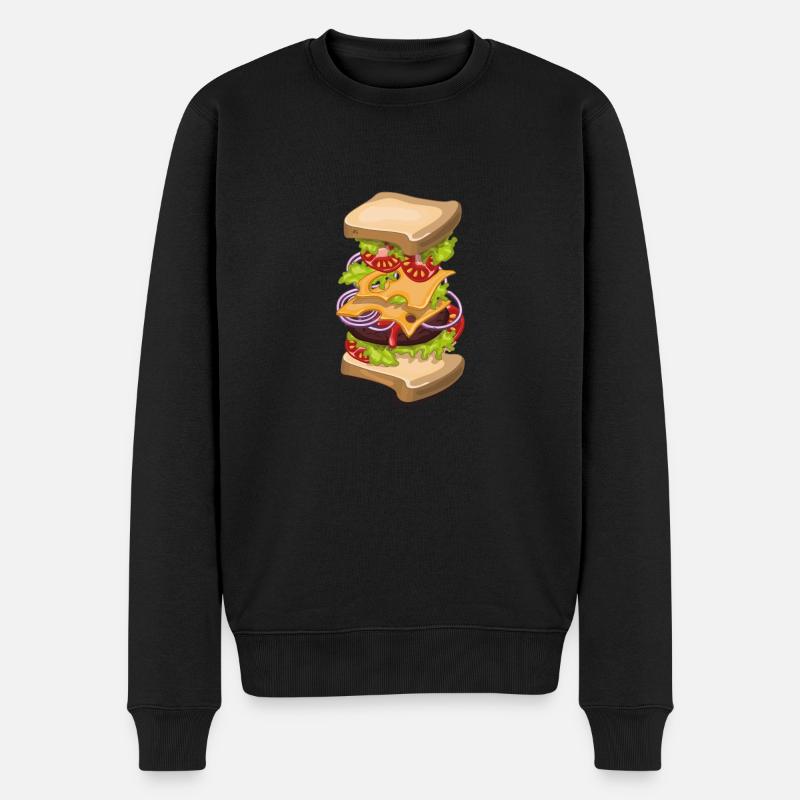 Tall Cheeseburger - Pull Premium bio Homme - noir