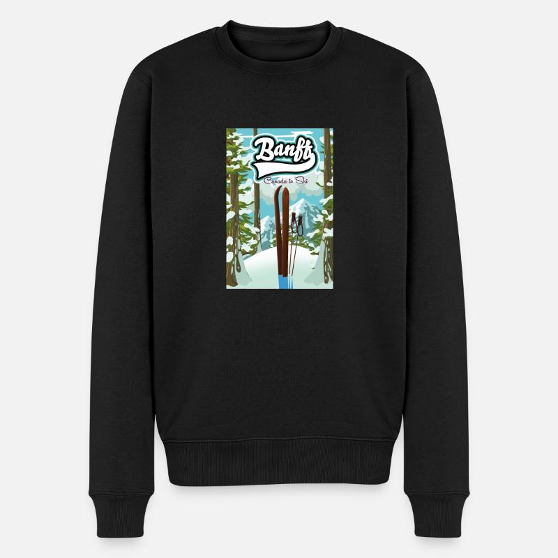 Affiche de voyage Banff Canada - Pull Premium bio Homme - noir
