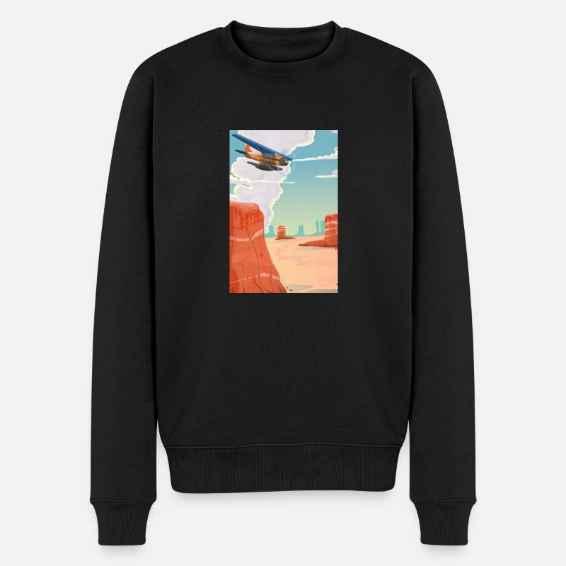 Dessin animé Grand Canyon - Pull Premium bio Homme - noir
