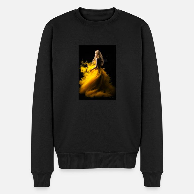 Beauté jaune 3 - Pull Premium bio Homme - noir