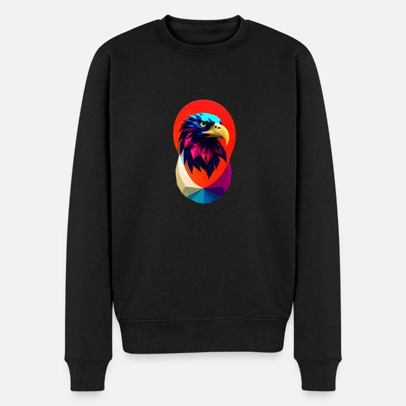 Adler #3 - Männer Premium Bio Pullover - Schwarz