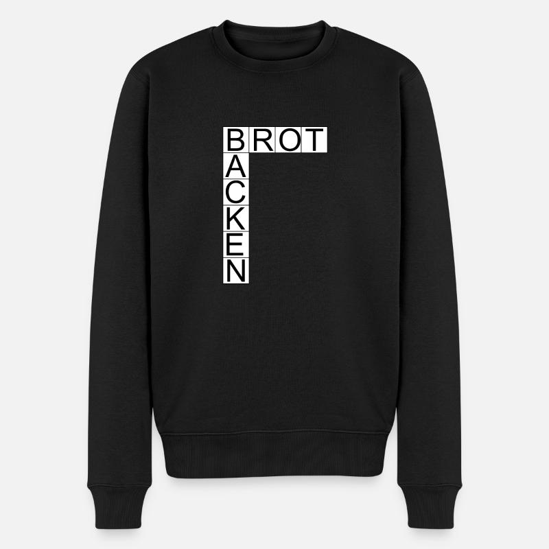 Brotbacken - Männer Premium Bio Pullover - Schwarz