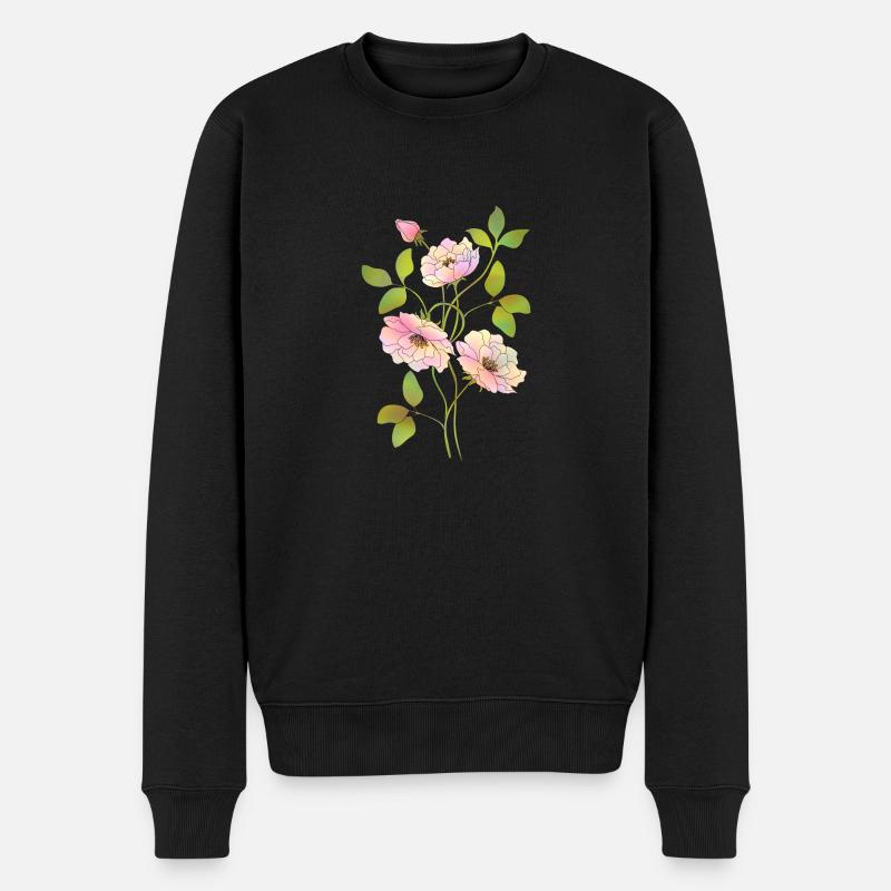 Fleur - Pull Premium bio Homme - noir