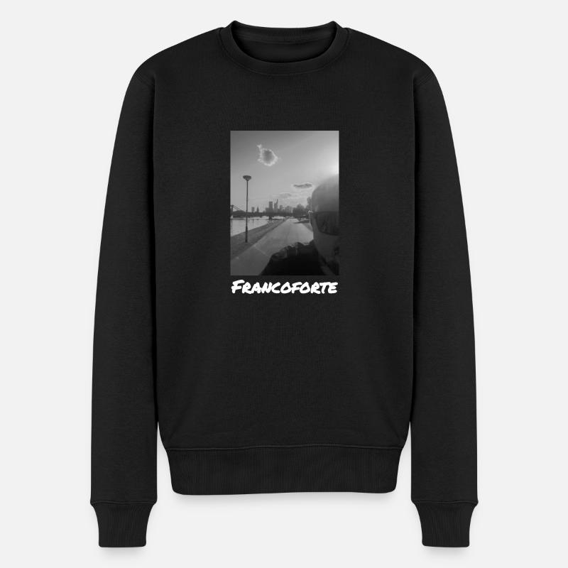 FRANCOFORTE - Männer Premium Bio Pullover - Schwarz