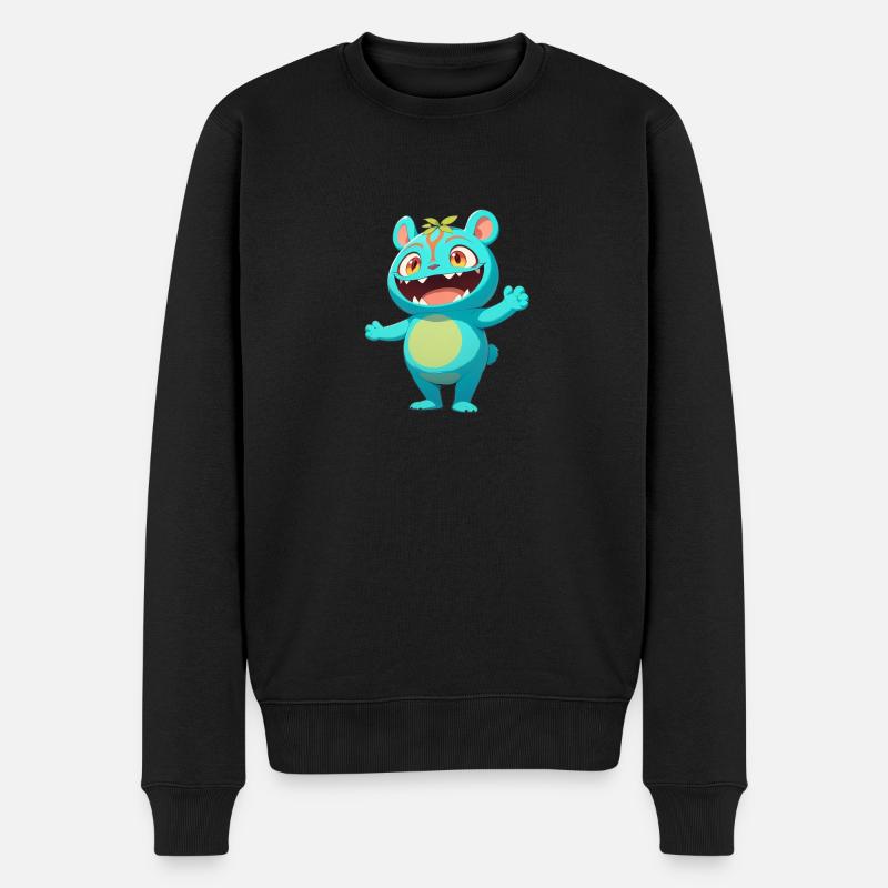 Waldmonster 0790892 - Männer Premium Bio Pullover - Schwarz
