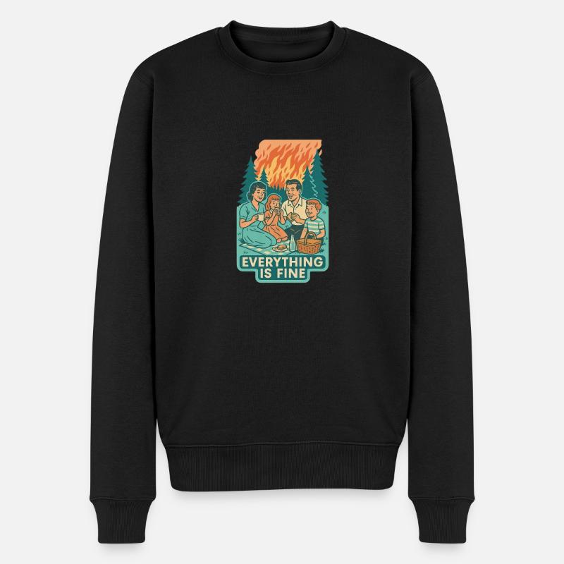 Klimakrise & Ignoranz - Männer Premium Bio Pullover - Schwarz
