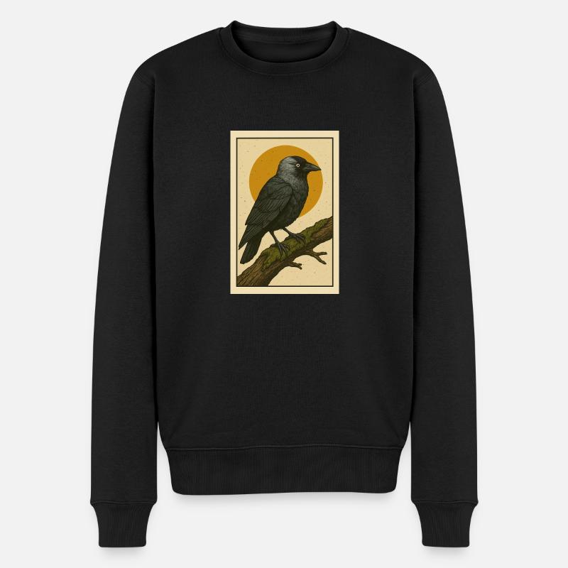 Kaukrähe Dohle - Männer Premium Bio Pullover - Schwarz