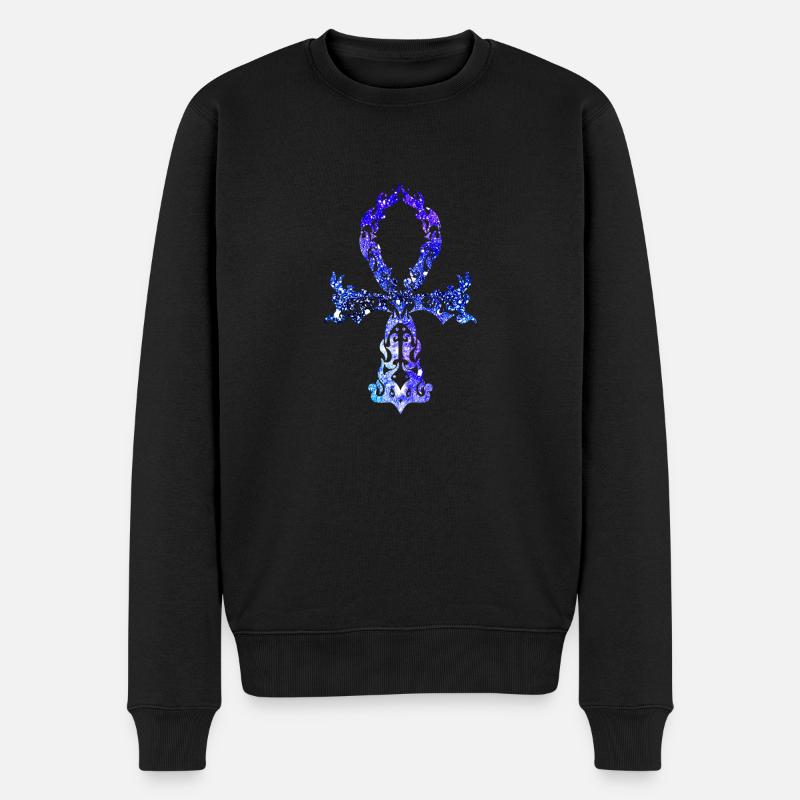 Ankh Cosmique - Version Indigo - Pull Premium bio Homme - noir