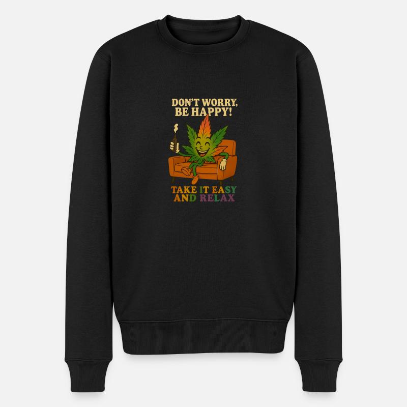 7 - Männer Premium Bio Pullover - Schwarz