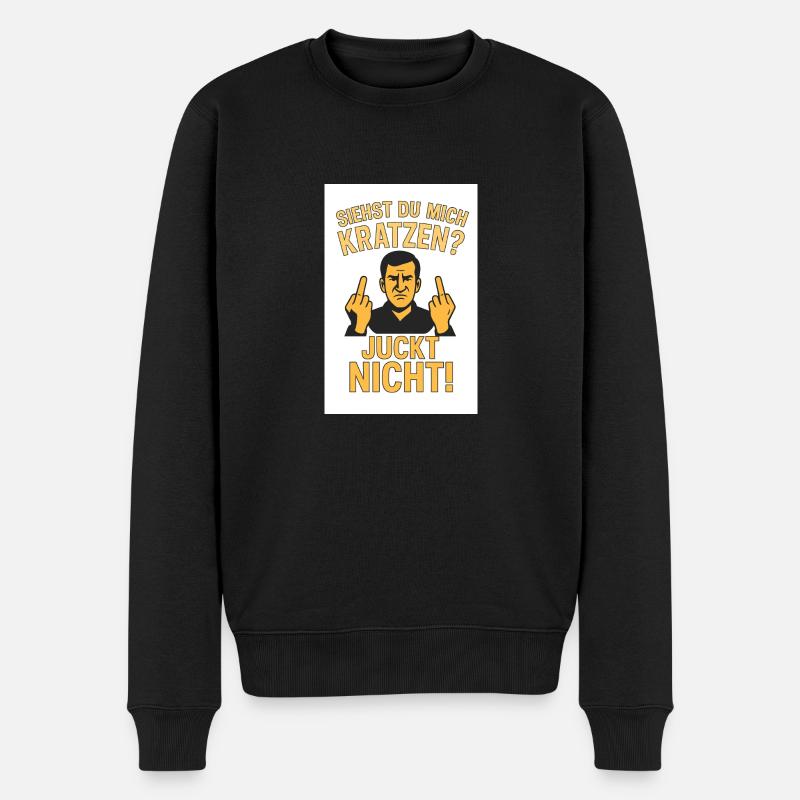 Juckt nicht - Männer Premium Bio Pullover - Schwarz