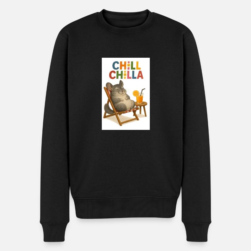 17 - Männer Premium Bio Pullover - Schwarz