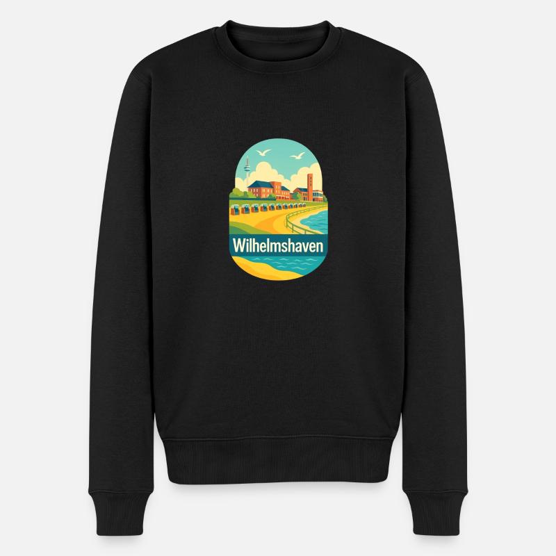 Wilhelmshaven - Männer Premium Bio Pullover - Schwarz