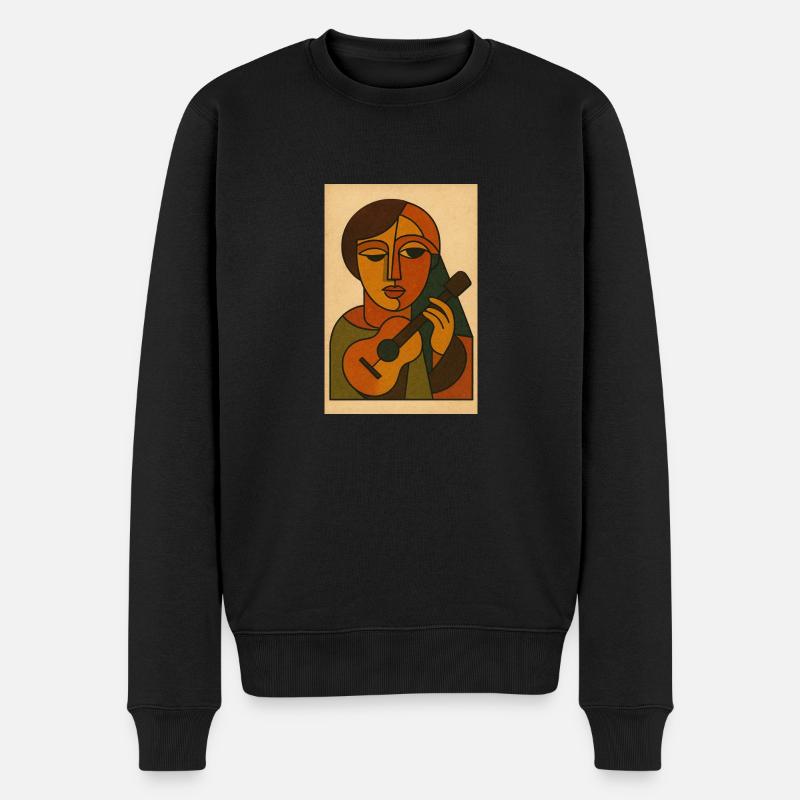 Mélodie cubiste – Art rétro - Pull Premium bio Homme - noir