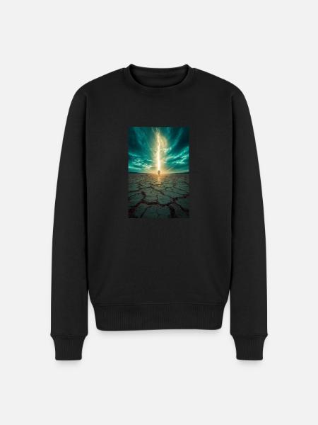 Vom Licht auserwählt - Männer Premium Bio Pullover - Schwarz