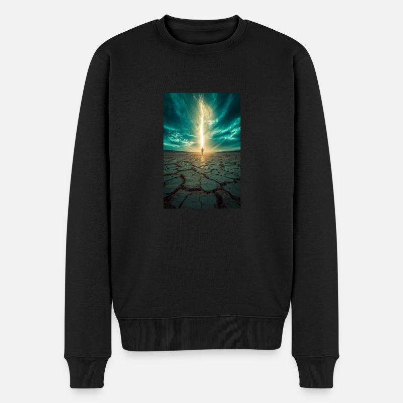 Vom Licht auserwählt - Männer Premium Bio Pullover - Schwarz