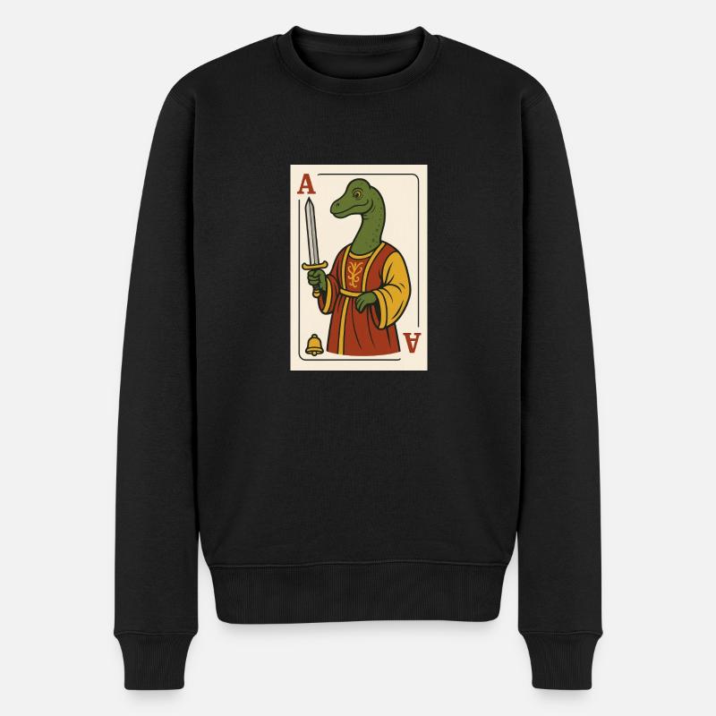 Ass Brachiosaurus - Männer Premium Bio Pullover - Schwarz