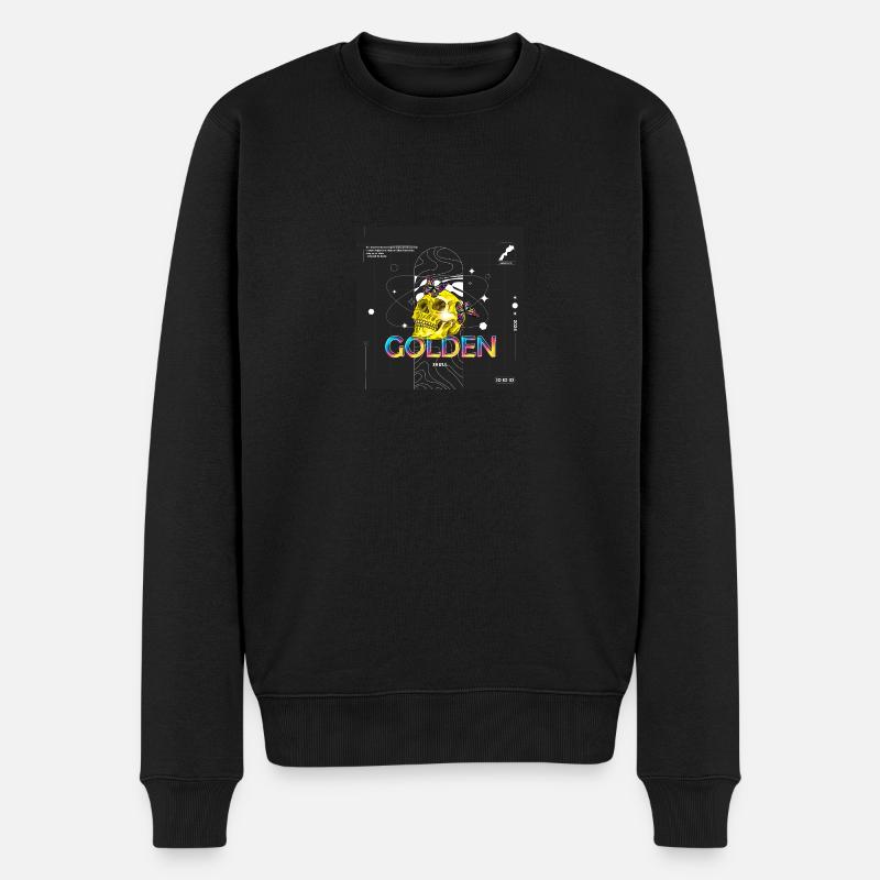 golden skull - Pull Premium bio Homme - noir