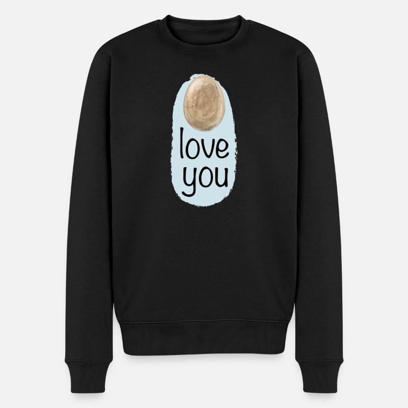 ei love you - Männer Premium Bio Pullover - Schwarz