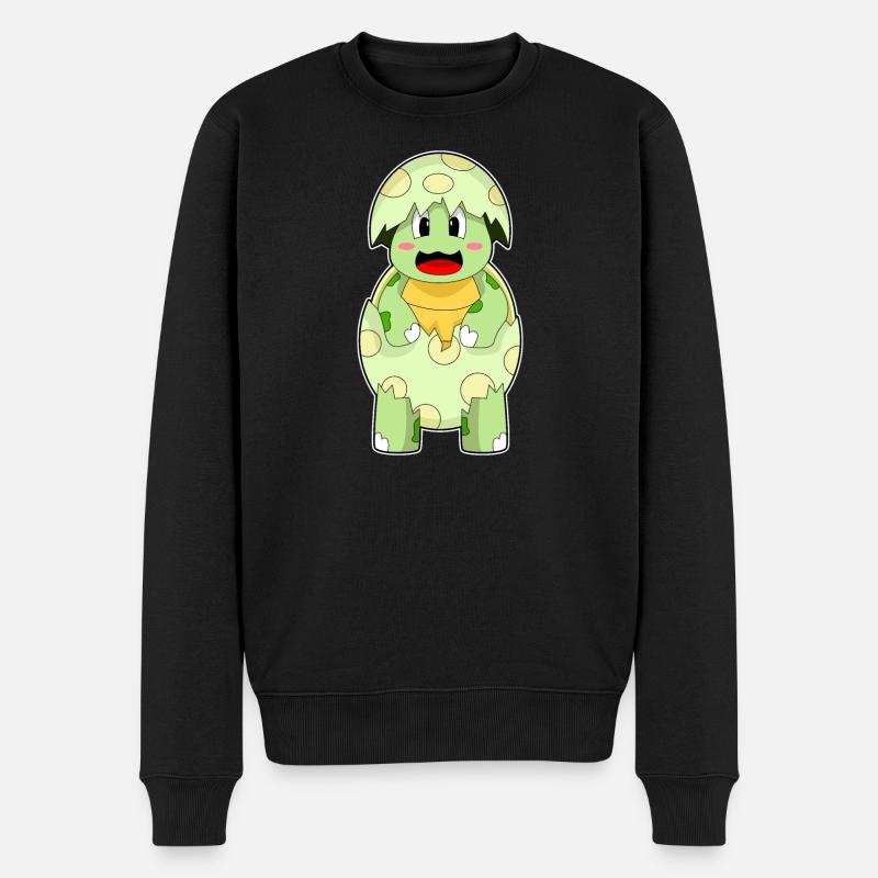 Turtle Eggshell - Men's Premium Organic Jumper - black