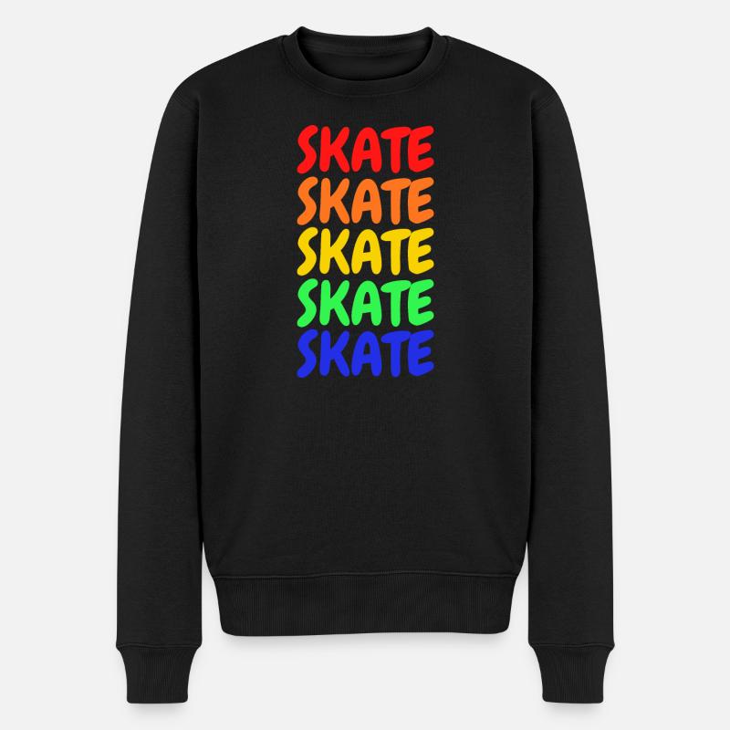 Skate - Männer Premium Bio Pullover - Schwarz