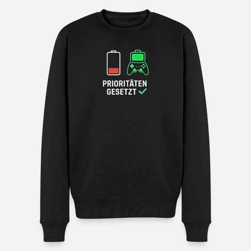 Gaming Motivation Design für Fans - Männer Premium Bio Pullover - Schwarz
