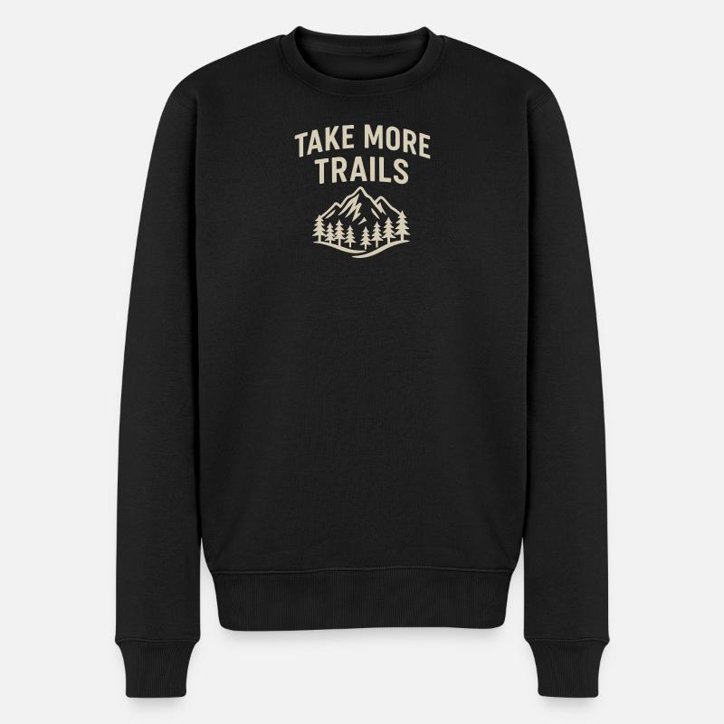 Take More Trails – Randonnée & Plein Air - Pull Premium bio Homme - noir
