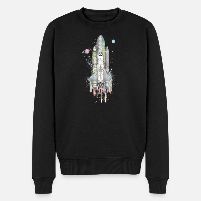 Imaginative Space Shuttle - Artfully Designed - Men's Premium Organic Jumper - black