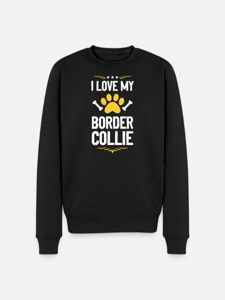 J’adore mon Border Collie - Pull Premium bio Homme - noir