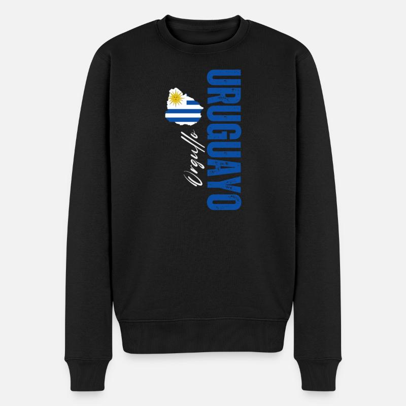 Orgueil uruguayen, design vertical - Pull Premium bio Homme - noir