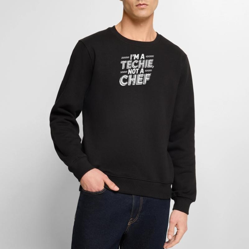 Techie Not a Chef Technician IT Programmer Men's Premium Organic Jumper