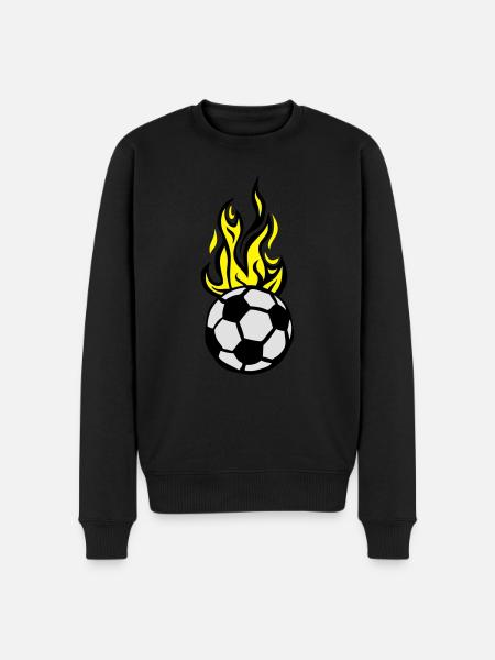 soccer flame fire flame - Men's Premium Organic Jumper - black
