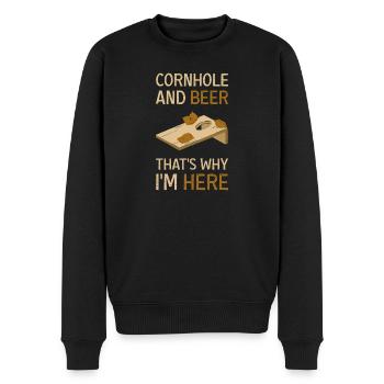 Cornhole Beanbag Gift - Men's Premium Organic Jumper - black - Front - Nico (187cm)