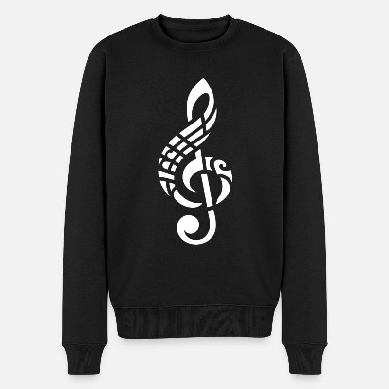 Élégant Tattoo Style Clef - Pull Premium bio Homme - noir