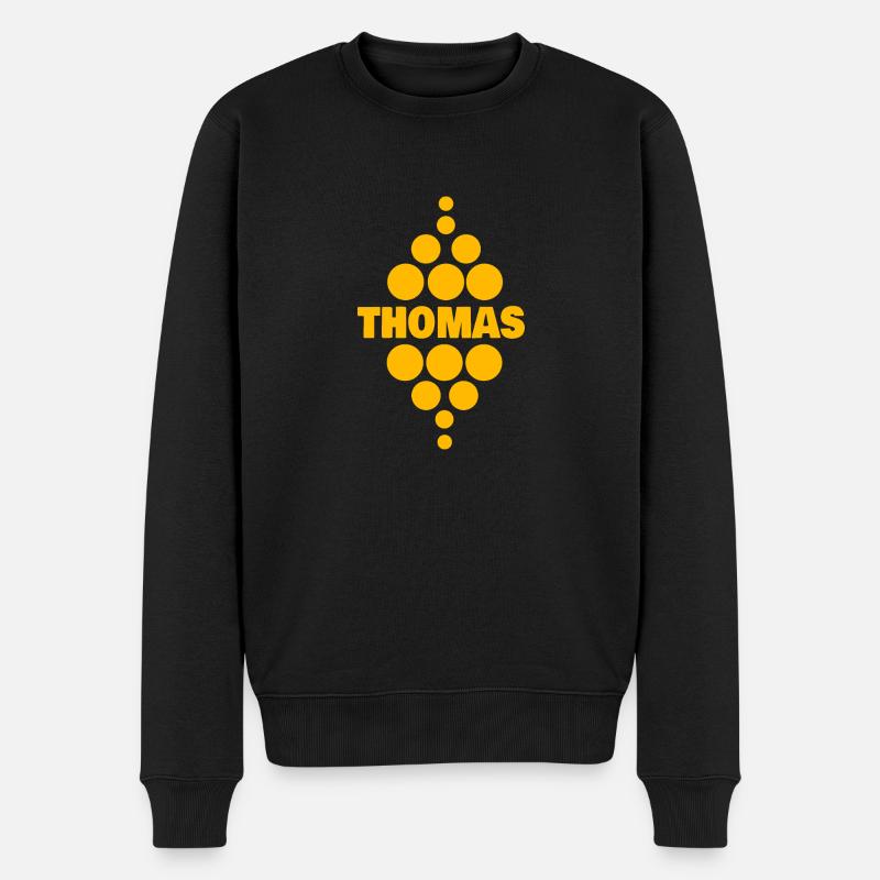 Thomas als Thomas - Männer Premium Bio Pullover - Schwarz