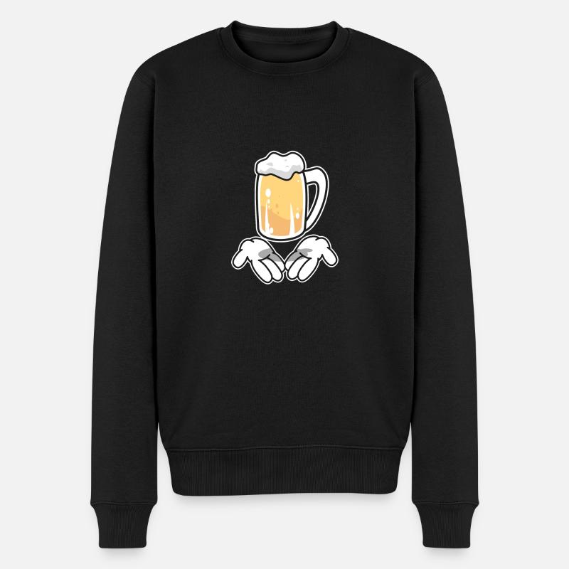One Beer - Männer Premium Bio Pullover - Schwarz