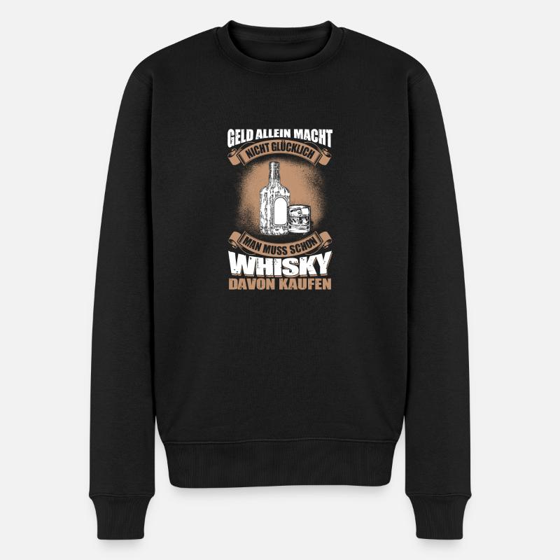 Whisky kaufen - Männer Premium Bio Pullover - Schwarz