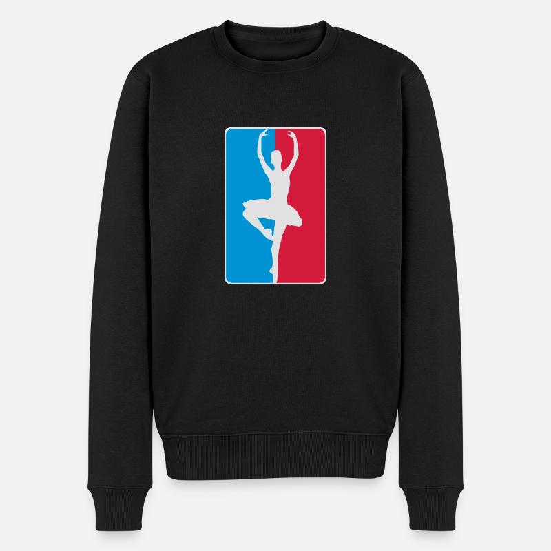 Ballett Silhouette - Männer Premium Bio Pullover - Schwarz
