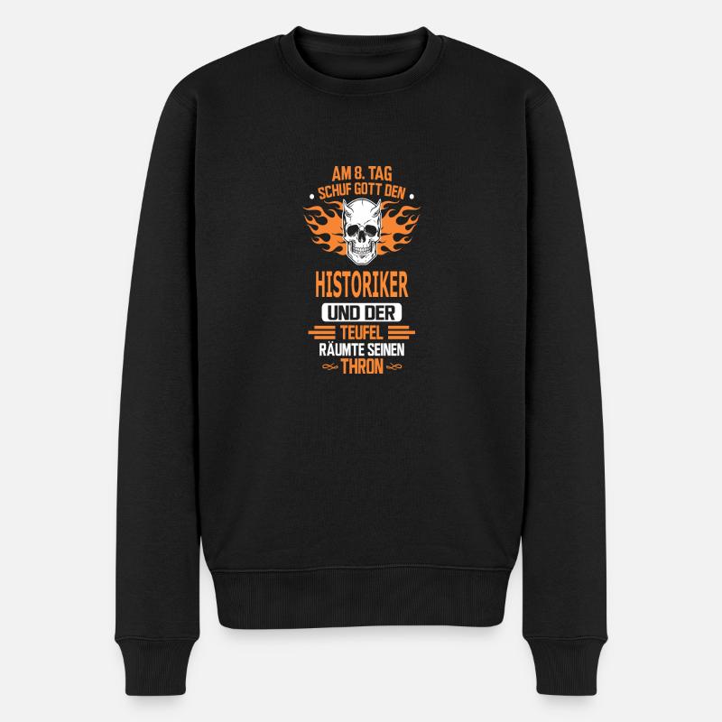 HISTORIKER - Männer Premium Bio Pullover - Schwarz