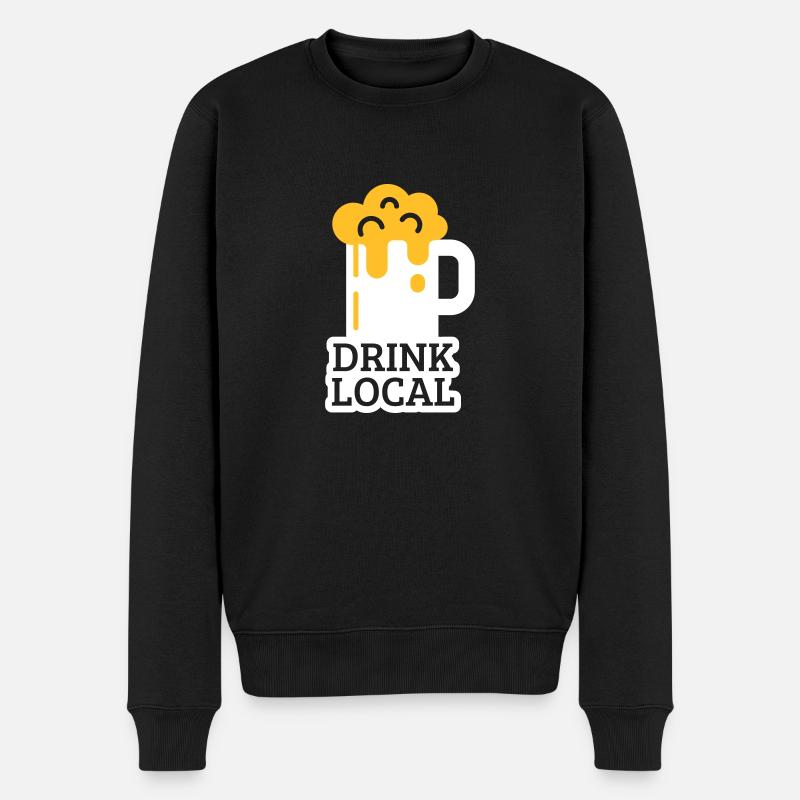 drink local - Männer Premium Bio Pullover - Schwarz