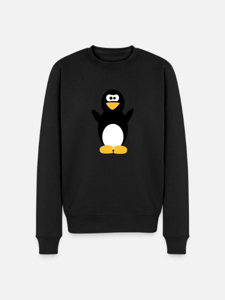 penguin - Men's Premium Organic Jumper - black