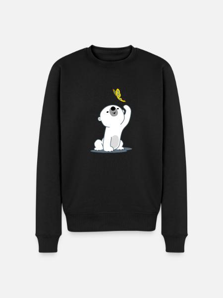 Mignon Petit Ours Polaire par Cheerful Madness!! - Pull Premium bio Homme - noir